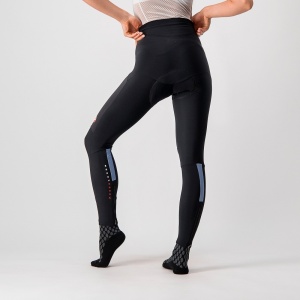 Pantaloni lungi Castelli Sorpasso RoS W, de dama, Negru/Gri Reflectorizant, M - Img 4