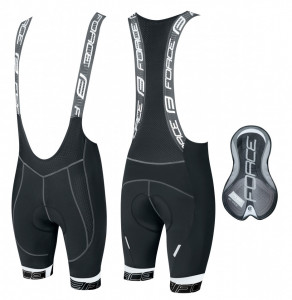 Pantaloni scurti cu bazon si bretele Force F FAME Negru/Alb S - Img 2