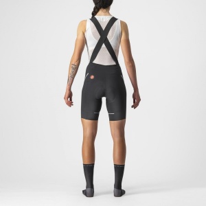 Pantaloni scurti cu bretele Castelli Velocissima 3, pentru femei, negru/argintiu, L - Img 6