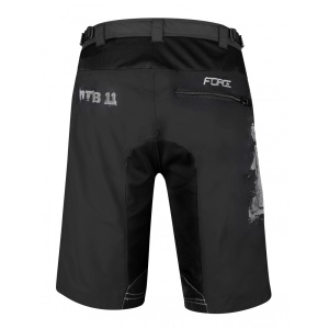 Pantaloni scurti Force MTB-11 bazon detasabil Negru/Antracit M - Img 6