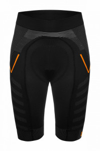 Pantaloni scurti FUNKIER Velletri Elite fara cusaturi barbati - Gri/Portocaliu XS/S