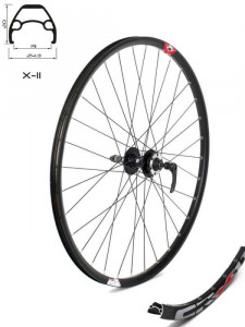Roata spate CROSSER X11 32H 27.5" Filet, QR - Frana disc (6 suruburi) cu butuc Joytech D242