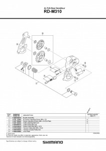 ROLE SCHIMBATOR GHIDARE & TENSIONARE SHIMANO RD-M310 - Img 2