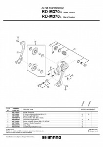 ROLE SCHIMBATOR GHIDARE & TENSIONARE SHIMANO RD-M370