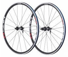 ROTI SHIMANO WH-R501 FATA & SPATE OLD 100/130MM 8-10 VIT. JANTA CLINCHER NEAGRA CU BANDA MONOTONE STICKER QR ARGINTIU QR SPATE 163MM FARA GEANTA AMBALAT IND.