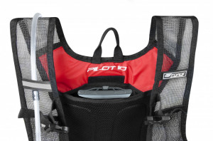 Rucsac FORCE PILOT 10 l+2L rezervor, negru-rosu - Img 3
