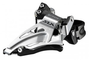 SCHIMBATOR FATA SHIMANO SLX FD-M7025-L DUBLU PT. 11 VIT. PE SPATE LOW CLAMP TOP SWING TRAGERE DE JOS COLIER 34.9MM (INCL. ADAPTOR 28.6MM & 31.8MM) UNGHI CS 66-69 AMBALAT IND.