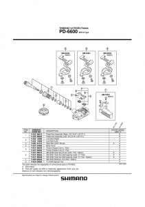 SUPORT DE UZURA DIN CAUCIUC PT SHIMANO PD-6600 DREAPTA