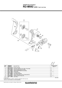 SURUB DE FIXARE CABLU SHIMANO RD-M592 M5X18 & CAPAT - Img 2