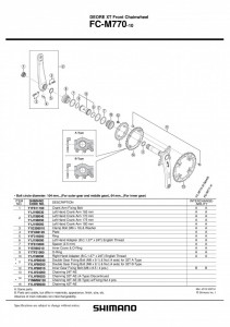 SURUBURI DE FIXARE SHIMANO FC-M770-10 INNER GEAR FIXING BOLT M8 X 8.5 4 BUC. - Img 2