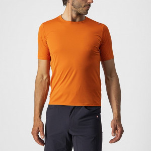 Tricou casual Castelli Tech 2 Tee, Portocaliu, M - Img 6