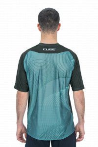 TRICOU CICLISM CUBE VERTEX ROUND NECK JERSEY S/S GREY MINT M - Img 3