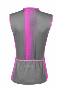 Tricou ciclism fara maneci Force F Acceler, gri/roz, S - Img 3