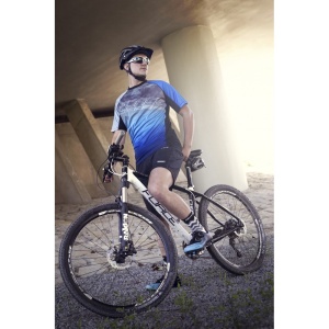 Tricou ciclism Force MTB Core gri/albastru 3XL - Img 6