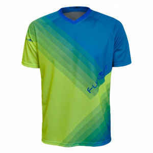 Tricou Ciclism FUNKIER Termoli Enduro Men (S/S) - Fluor Yellow/Blue 2XL