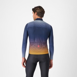 Tricou cu maneca lunga Castelli Apice Thermal Albastru Belgian/Portocaliu M - Img 6