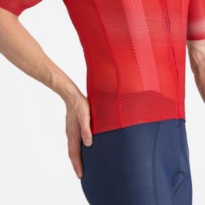 Tricou cu maneca scurta Castelli Climbers A/C, pentru barbati, rosu/negru, S - Img 4