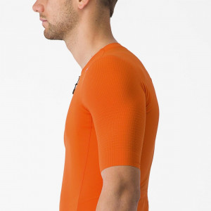 Tricou cu maneca scurta Castelli Premio Black, Portocaliu, XL - Img 6