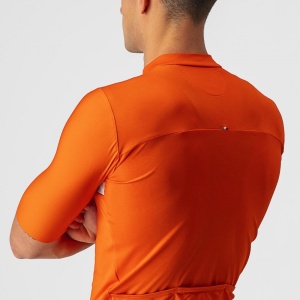 Tricou cu maneca scurta Castelli Prologo 7, Portocaliu/Antracit/Alb, XL - Img 5