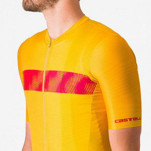 Tricou cu maneca scurta Castelli Unlimited Endurance, Galben/Rosu, XL - Img 5