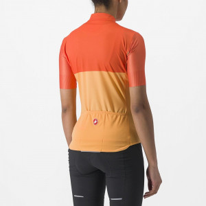 Tricou cu maneca scurta Castelli Velocissima, de dama, Galben/Portocaliu, M - Img 2