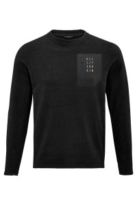 TRICOU CUBE ATX FLEECE JERSEY L/S BLACK M