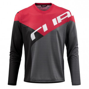 TRICOU CUBE EDGE ROUND NECK JERSEY L/S BLACK RED L