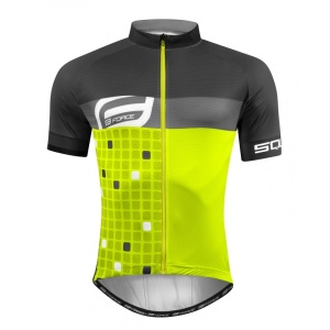 Tricou Force Square maneci scurte fluo/gri XS - Img 6
