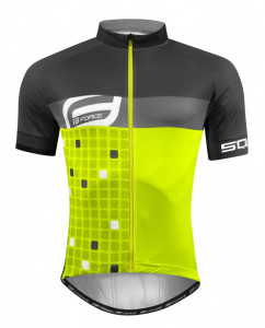 Tricou Force Square maneci scurte fluo/gri XS - Img 2
