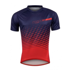 Tricou maneca scurta Force MTB Angle, albastru/rosu, 4XL - Img 7