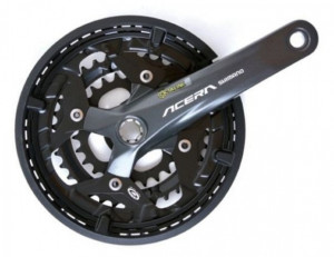ANGRENAJ PEDALIER SHIMANO ACERA FC-M391-L 48X36X26T BRAT 170MM PT. 9 VIT. PE SPATE OCTALINK COMPATIBIL CHAINCASE INCL. SURUBURI CU CG ACERA LOGO NEGRU AMBALAT IND.