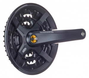 ANGRENAJ PEDALIER SHIMANO ALTUS FC-M351 44X32X22T BRAT BRAT 170MM PT. 9 VIT. PE SPATE CG COMPATIBIL CHAINCASE INCL. SURUBURI DE FIXARE NEGRU SHIMANO LOGO AMBALAT IND.