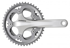 ANGRENAJ PEDALIER SHIMANO FC-CX50 46X36T BRAT 170MM PT. 10 VIT. PE SPATE 2-PCS FC PT. CYCLOCROSS FARA BUTUC PEDALIER ARGINTIU AMBALAT IND.