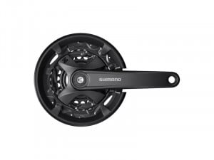 ANGRENAJ PEDALIER SHIMANO FC-MT100 40X30X22T BRAT 175MM PT. 9 VIT. PE SPATE CG INCL. SURUBURI DE FIXARE INCOMPATIBIL CHAINCASE NEGRU AMBALAT IND.