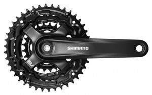 ANGRENAJ PEDALIER SHIMANO FC-TY701 42X34X24 (BLACK/BLACK/BLACK) BRAT 175MM PT. 6/7/8 VIT. PE SPATE FARA CG INCL. SURUBURI DE FIXARE NEGRU AMBALAT IND.