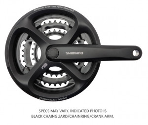 ANGRENAJ PEDALIER SHIMANO TOURNEY FC-M171-A 48X38X28T BRAT 170MM NEGRU PT. 6/7/8 VIT. PE SPATE CU CG NEGRU FARA SURUBURI COMPATIBIL CHAINCASE NEGRU AMBALAT IND.