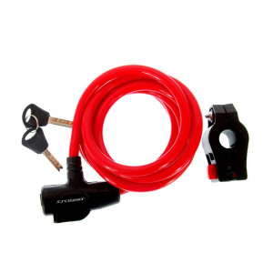 Antifurt Cablu CROSSER CL-823 10mm/180cm - Orange - Img 2