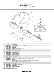 AX COMPLET 130.3MM (5-1/8") SHIMANO PT. ROATA WH-7801-SL-R