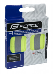 Banda reflectorizanta Force Lun Velcro fluo - Img 3