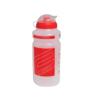Bidon Force F 0.5l transparent/rosu