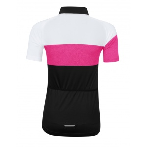 Bluza ciclism Force View Lady maneci scurte negru/alb/roz L - Img 6