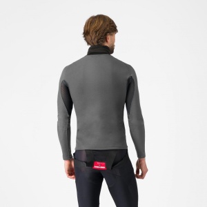 Bluza de corp cu guler Castelli Flanders Neck Warm Gri XXL - Img 2