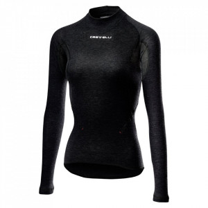Bluza de corp cu maneca lunga Castelli Flanders 2W Warm, de dama, Negru, L - Img 2