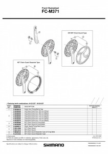 BRAT PEDALIER SHIMANO FC-M371 STANGA 175MM NEGRU - Img 2