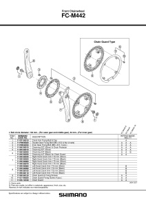 BRAT PEDALIER SHIMANO FC-M442 STANGA 175MM (ARGINTIU)