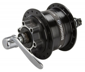 BUTUC CU DINAM SHIMANO DH-3D32-QR 32H 6V 3.0W PT. ROTOR 6 SURUBURI OLD 100MM QR 133MM INCL. SM-DH10 NEGRU AMBALAT IND.