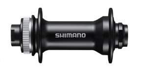BUTUC FATA SHIMANO HB-MT400-B 32H OLD 110MM AX E-THRU 15MM (FARA AX) PT. ROTOR CENTER LOCK FARA LOCK RING AMBALAT IND.