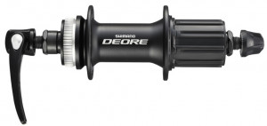 BUTUC SPATE SHIMANO DEORE FH-M615-L 36H 8/9/10 VIT. PT. ROTOR CENTER LOCK OLD 135MM AX 146MM QR 168MM CU PROTECTIE PT. MONTURA DISCULUI NEGRU AMBALAT IND.