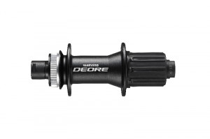 BUTUC SPATE SHIMANO DEORE FH-M618 32H 8/9/10 VIT. OLD 142 AX 12MM THRU (FARA AX) PT. ROTOR CENTER LOCK FARA PROTECTIE PT. MONTURA DISCULUI NEGRU VRAC