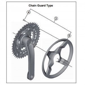 CHAIN GUARD SHIMANO FC-TY301 PT. 48T NEGRU